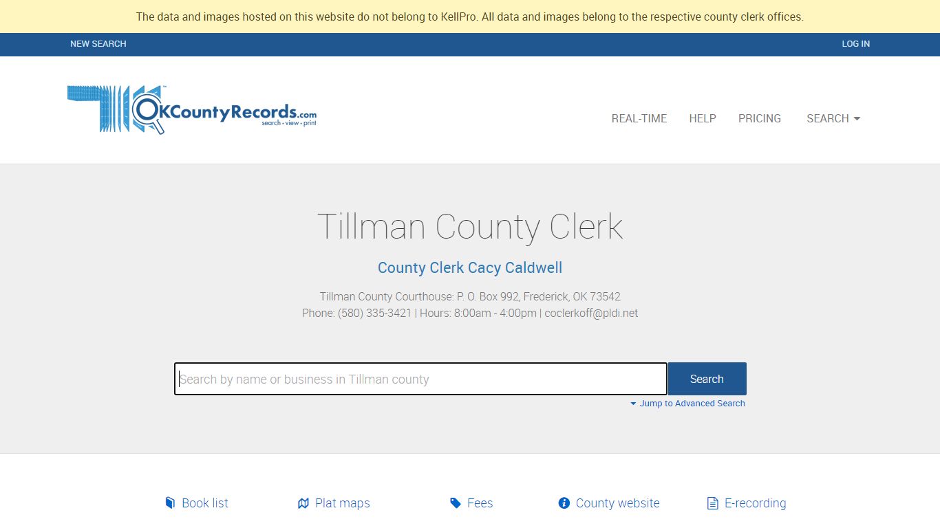 Tillman County | OKCountyRecords.com | County Clerk Public Land Records ...
